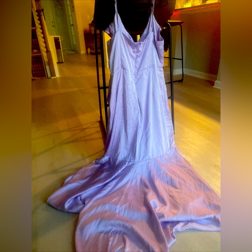 Express Purple Satin Women’s Maxidress Size L